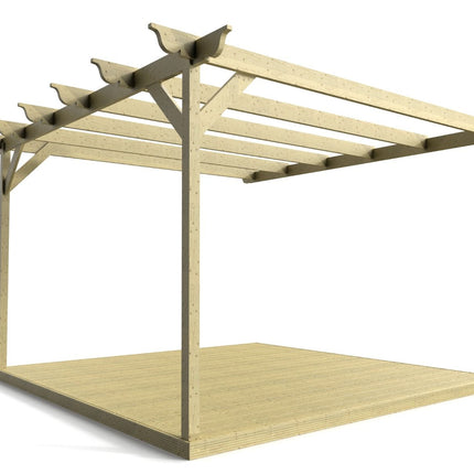 Wall Mounted Pergola and Decking Kit Ovolo Design
