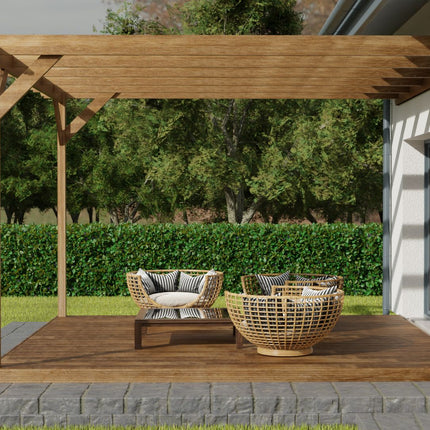Wall Mounted Pergola and Decking Kit Orchid Design