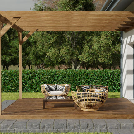 Wall Mounted Pergola and Decking Kit Sculpted Design