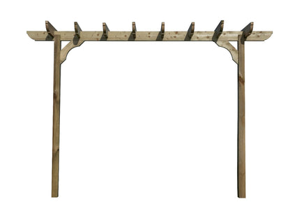 Corbel Single Beam Pergola, Plant Climbing Arbour - Sculpted brace