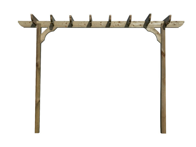 Corbel Single Beam Pergola, Plant Climbing Arbour - Sculpted brace