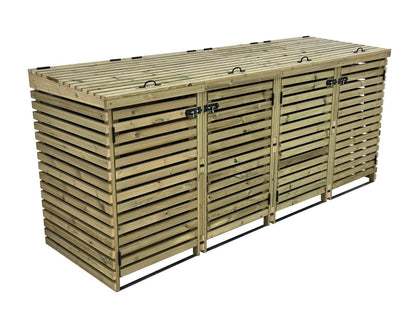 Binhaven Slatted Wheelie Bin Storage Unit