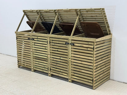 Binhaven Slatted Wheelie Bin Storage Unit