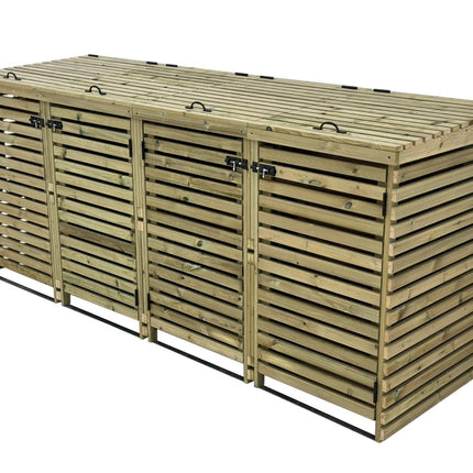 Binhaven Slatted Wheelie Bin Storage Unit