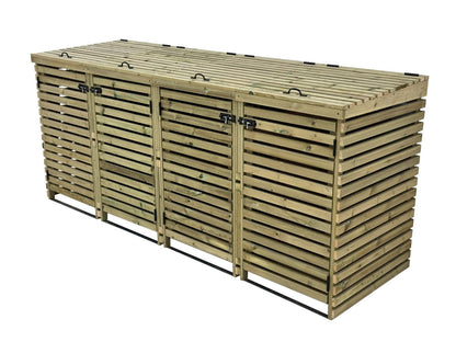 Binhaven Slatted Wheelie Bin Storage Unit