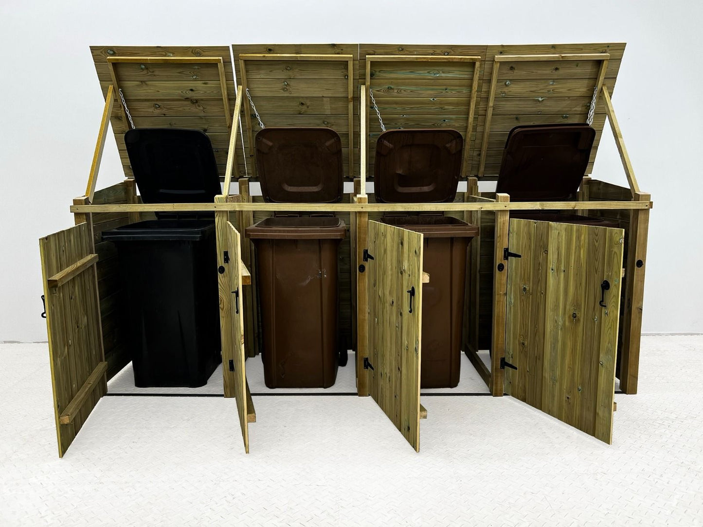 Premium Tongue and Groove Wooden Wheelie Bin Store