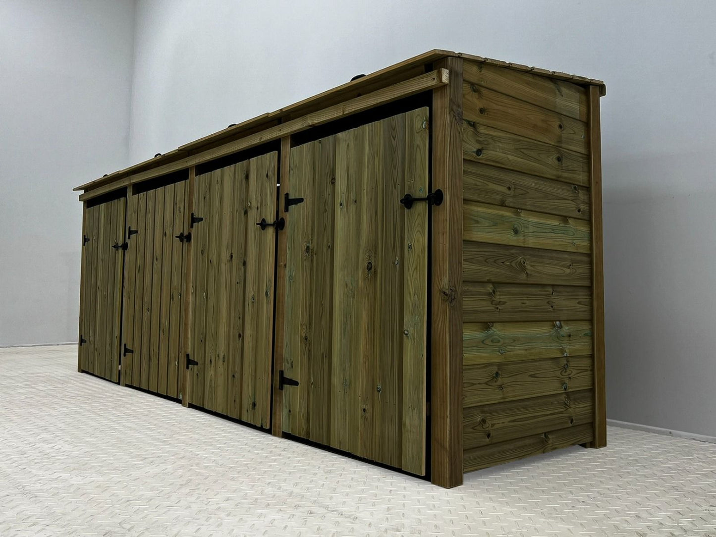 Premium Tongue and Groove Wooden Wheelie Bin Store