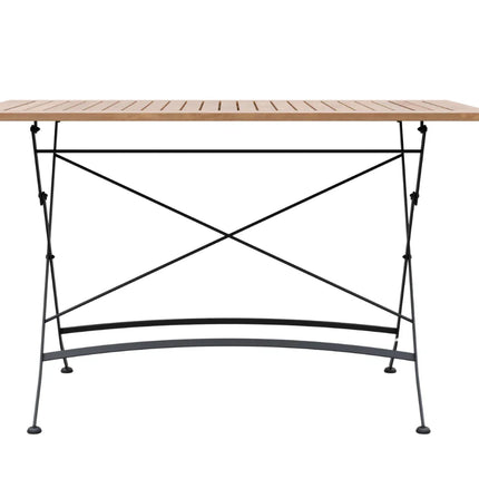 Sicily 4 Seater Teak and Wrought Iron Rectangular 120cm Garden Dining Set