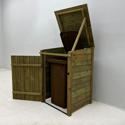Premium Tongue and Groove Wooden Wheelie Bin Store