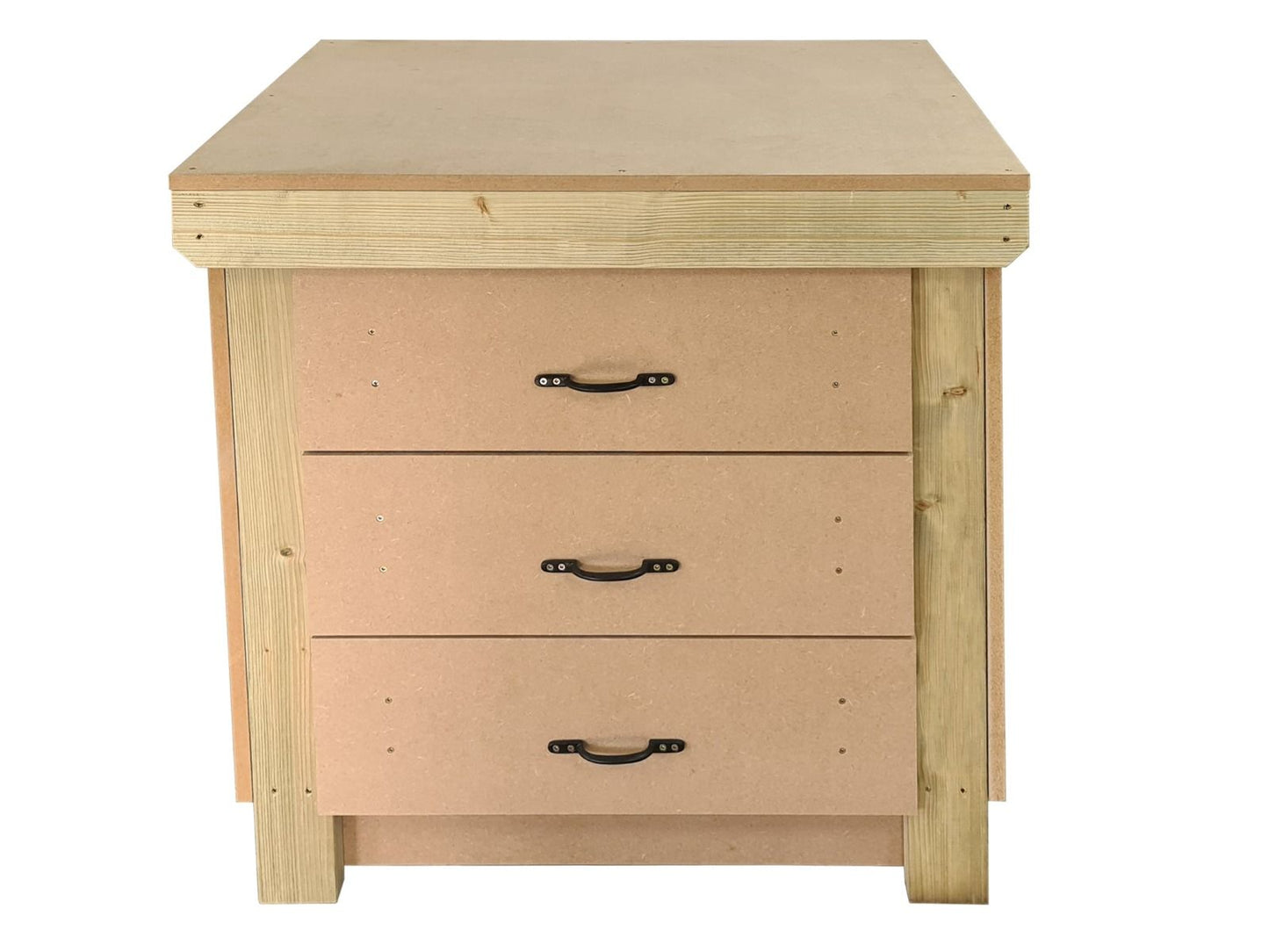 Wooden Mdf Top Workbench, Tool Cabinet (V.2) With Drawers