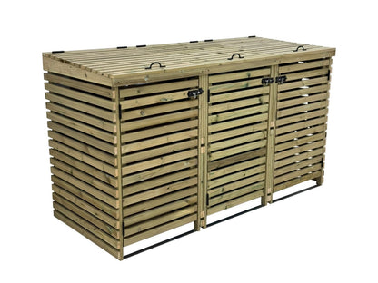 Binhaven Slatted Wheelie Bin Storage Unit