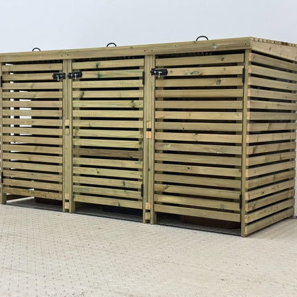 Binhaven Slatted Wheelie Bin Storage Unit