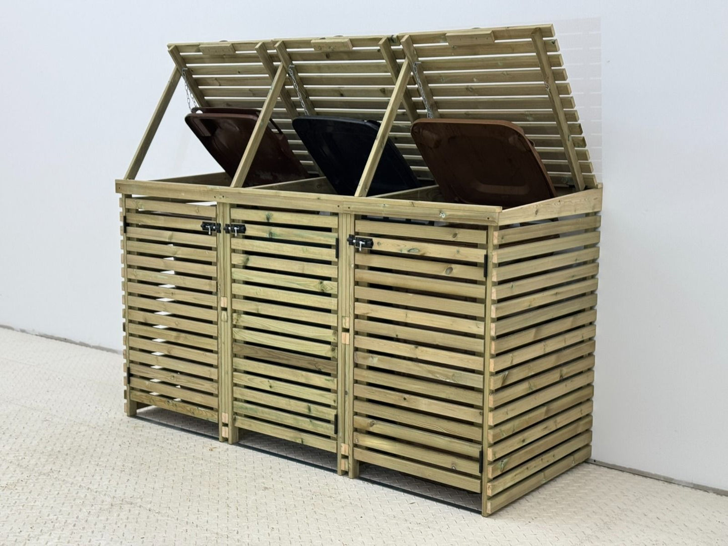 Binhaven Slatted Wheelie Bin Storage Unit