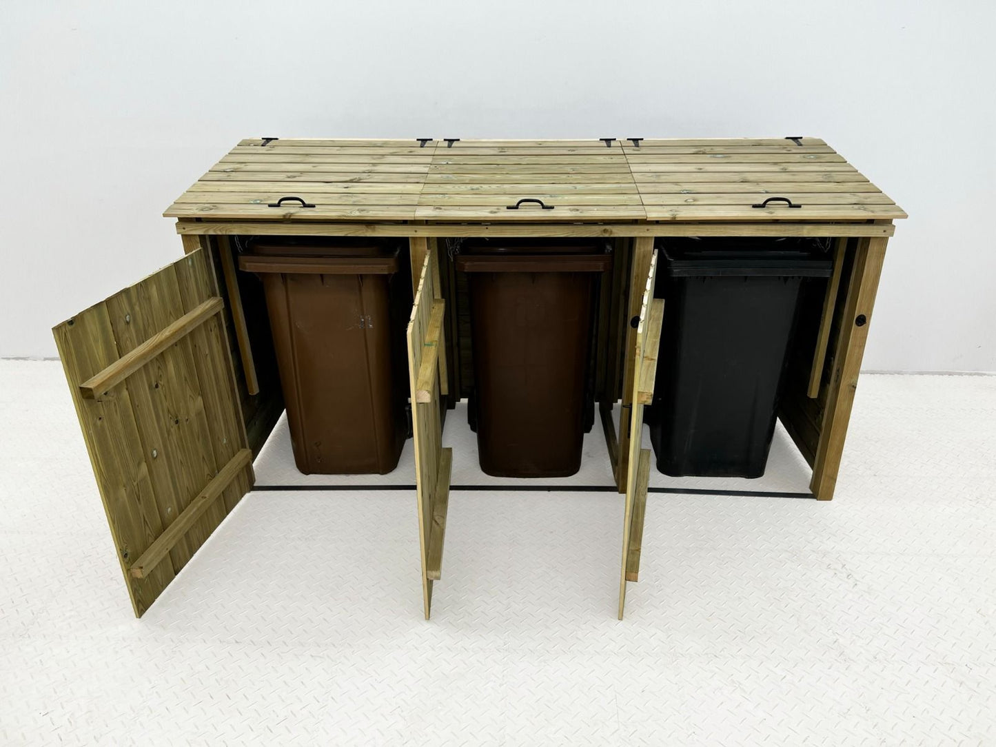 Premium Tongue and Groove Wooden Wheelie Bin Store