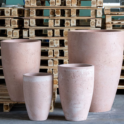 Vessara | Blushstone – 62cm Extra Large Tall Concrete Planter – 31L Decorative Vase Pot