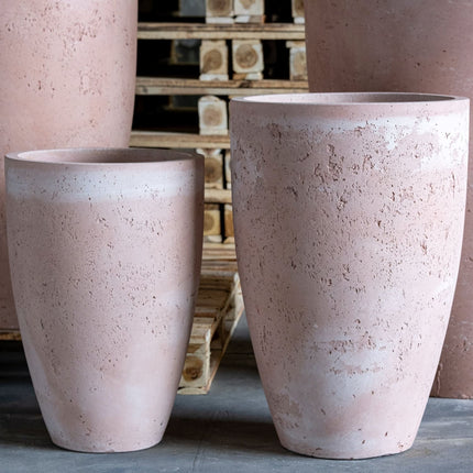Vessara | Blushstone – 62cm Extra Large Tall Concrete Planter – 31L Decorative Vase Pot