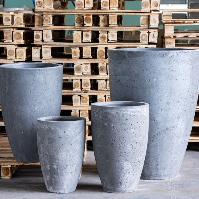 Vessara | Onyx Dusk – 75cm Extra Large Concrete Tall Vase Planter – 61L Round Plant Pot