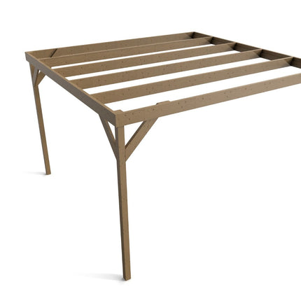 Wall-mounted Wooden Box Pergola Kit