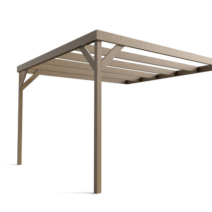 Wall-mounted Wooden Box Pergola Kit