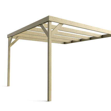 Wall-mounted Wooden Box Pergola Kit