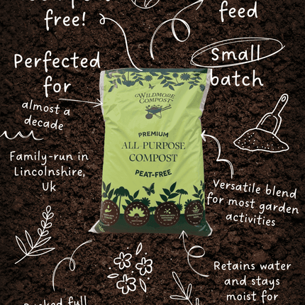 Wildmore Premium Peat Free All-Purpose Compost | Premium UK Made Compost