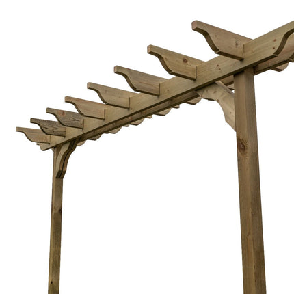 Sculpted Double Beam Pergola, Plant Climbing Arbour - Sculpted brace
