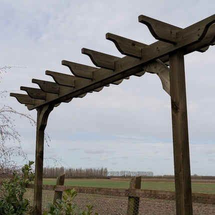 Sculpted Double Beam Pergola, Plant Climbing Arbour - Sculpted brace