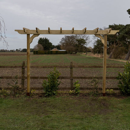 Sculpted Double Beam Pergola, Plant Climbing Arbour - Sculpted brace