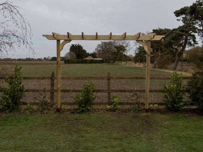 Sculpted Double Beam Pergola, Plant Climbing Arbour - Sculpted brace