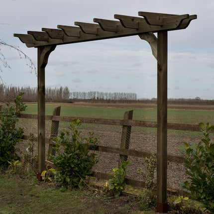 Sculpted Double Beam Pergola, Plant Climbing Arbour - Sculpted brace