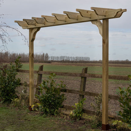 Sculpted Double Beam Pergola, Plant Climbing Arbour - Sculpted brace