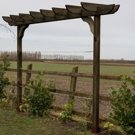 Corbel Double Beam Pergola, Plant Climbing Arbour - Sculpted brace