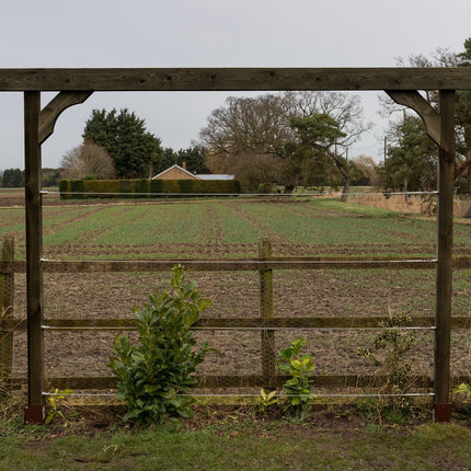 Screen Double Beam Pergola, Plant Climbing Arbour - Corbel Sculpted Brace