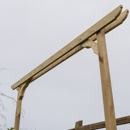 Screen Double Beam Pergola, Plant Climbing Arbour - Corbel Sculpted Brace