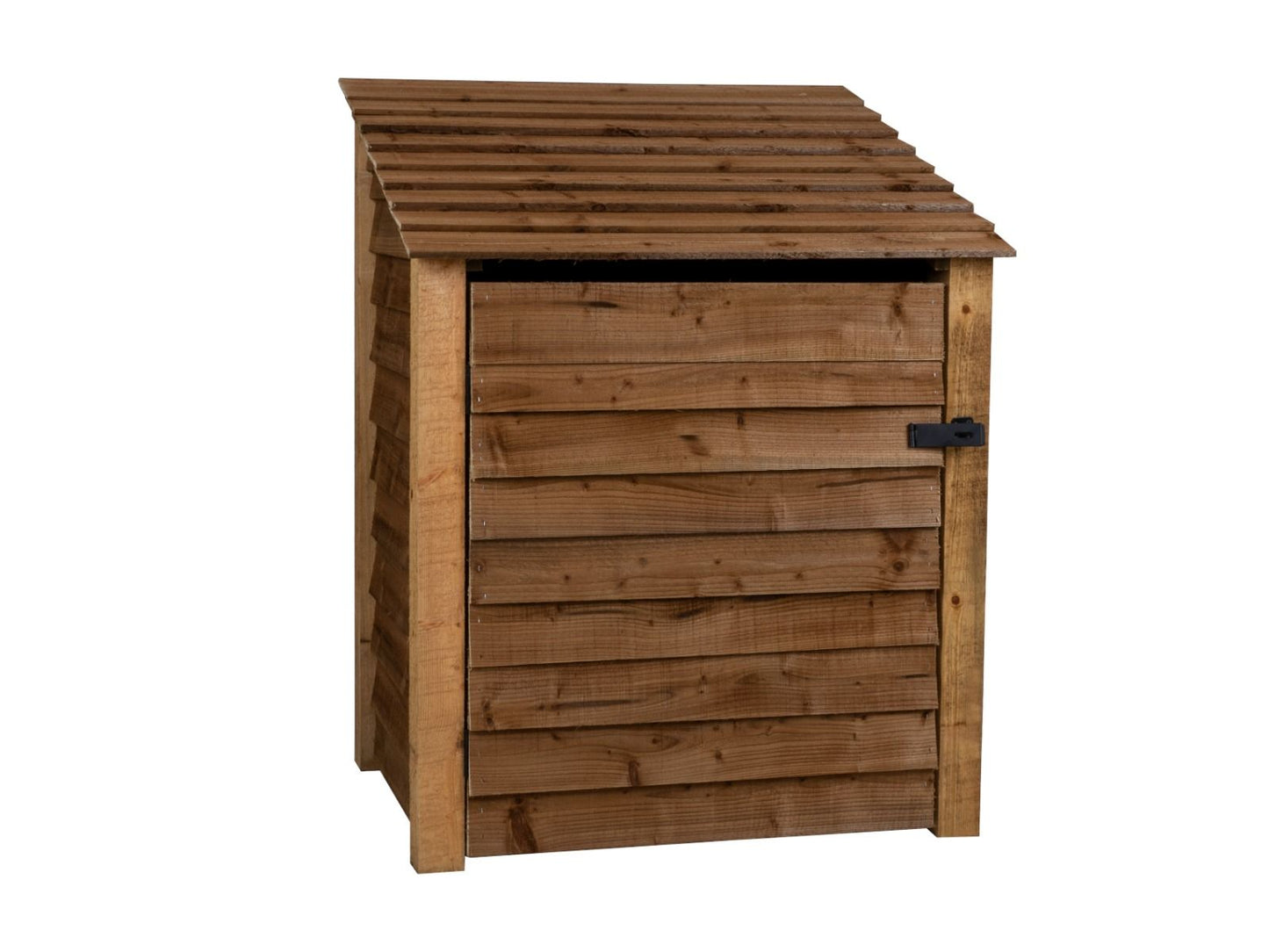 Wooden Garden Tool Storage with Shelf W-99cm, H-126cm or 180cm, D-88cm - Brown Finish