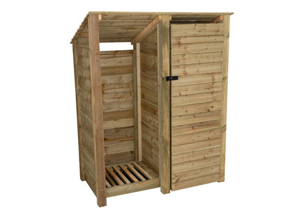 Wooden Garden Tool Storage (Roof Sloping Back) W-146cm, H-126cm or 180cm, D-88cm