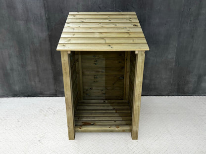 Wooden Premium Tongue/Groove Log Store (W-79cm, H-126cm or H-180cm, D-88cm)