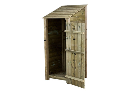 Wooden Premium Tongue/Groove Log Store with Door (W-79cm,H-126cm or H-180cm, D-88cm)