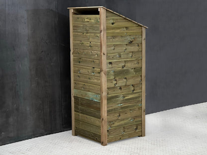 Wooden Premium Tongue/Groove Log Store with Door and Shelf (W-99cm, H-126cm or H-180cm, D-88cm)
