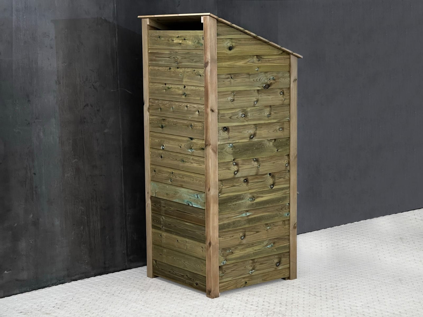 Wooden Premium Tongue/Groove Log Store (W-79cm, H-126cm or H-180cm, D-88cm)