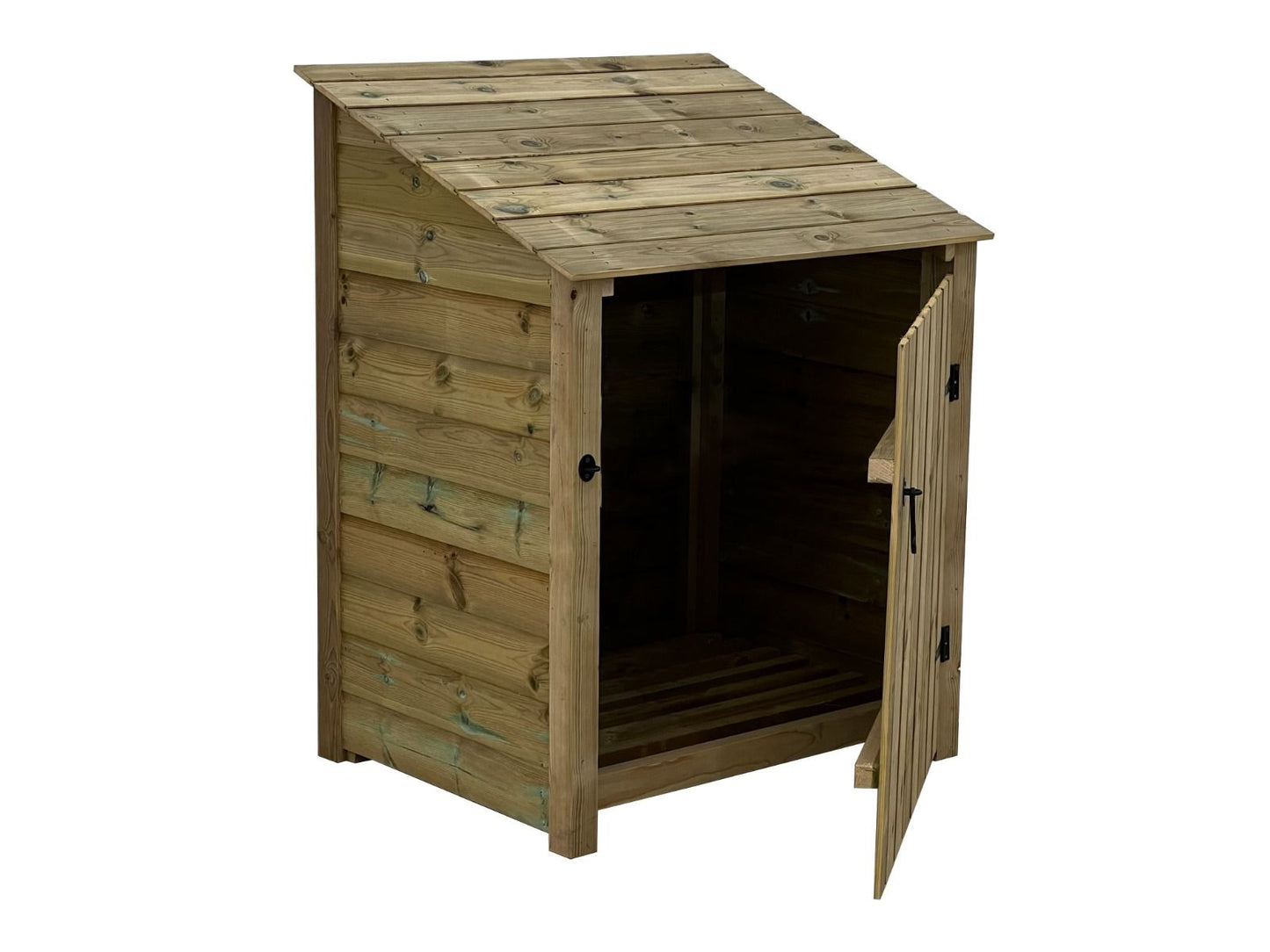 Wooden Premium Tongue/Groove Log Store with Door (W-99cm, H-126cm or H-180cm, D-88cm)