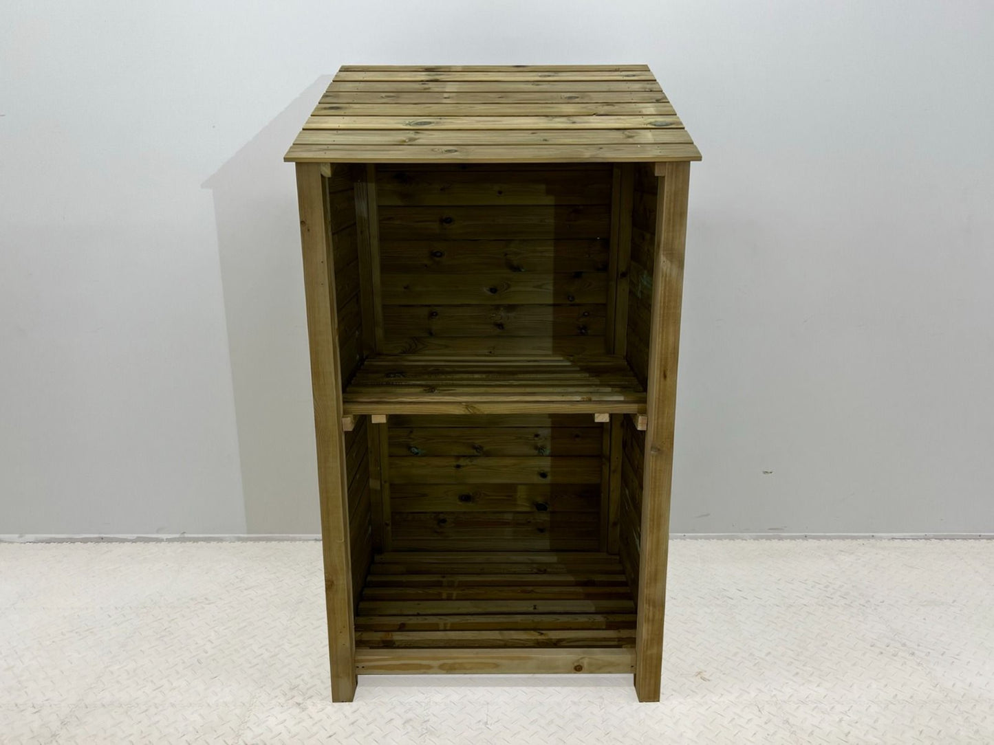 Wooden Premium Tongue/Groove Log Store with Shelf (W-99cm, H-126cm or H-180cm, D-88cm)