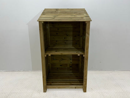 Wooden Premium Tongue/Groove Log Store with Shelf (W-99cm, H-126cm or H-180cm, D-88cm)