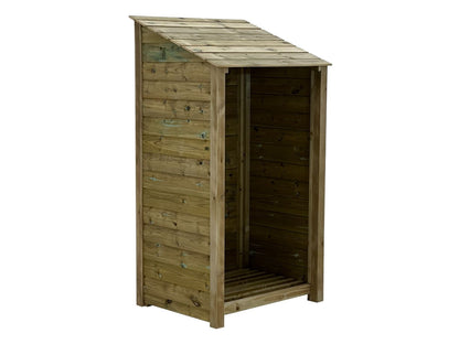 Wooden Premium Tongue/Groove Log Store (W-99cm, H-126cm or H-180cm, D-88cm)