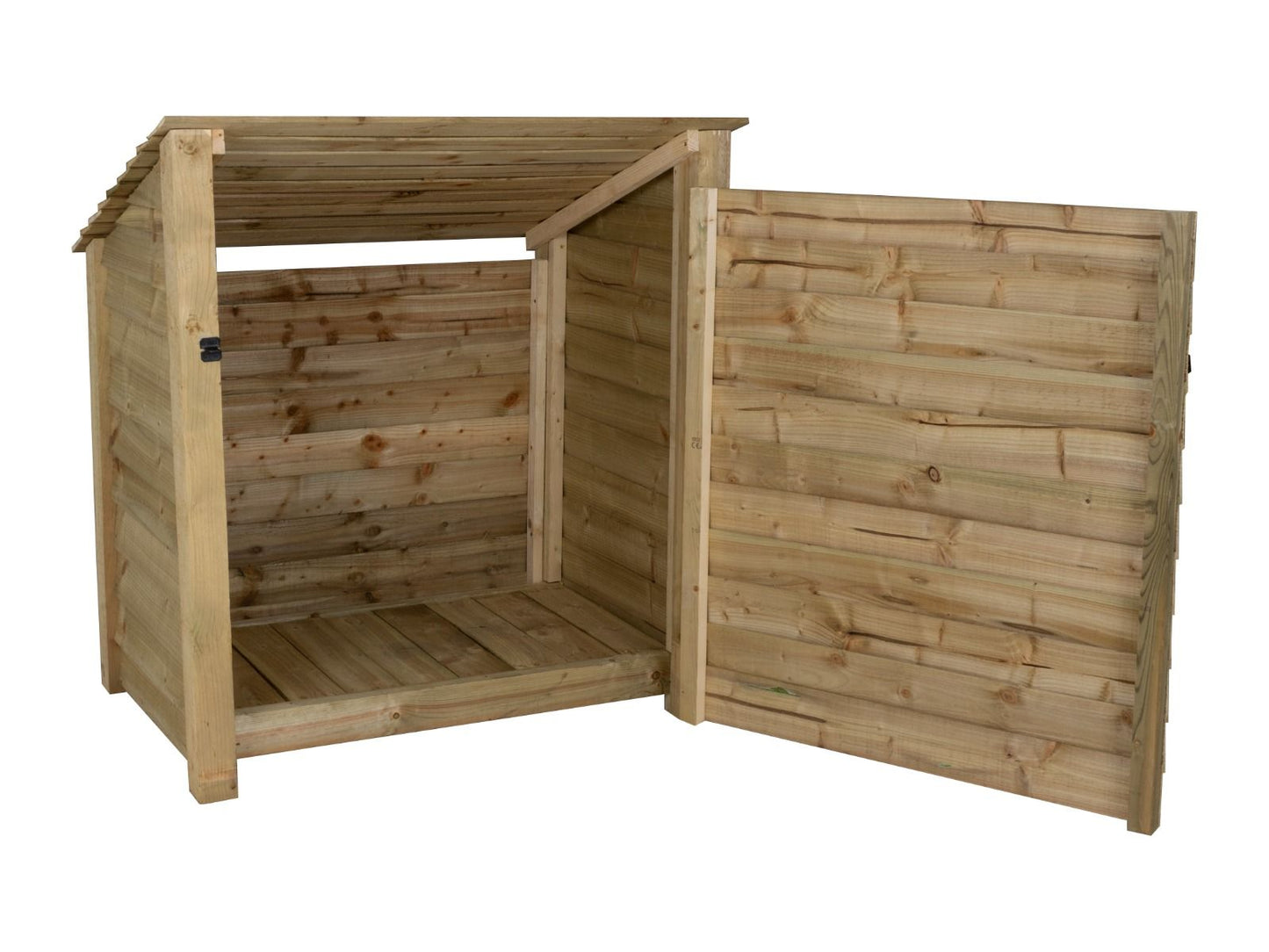 Wooden Garden Tool Storage (Roof Sloping Back) W-119cm, H-126cm or 180cm, D-88cm
