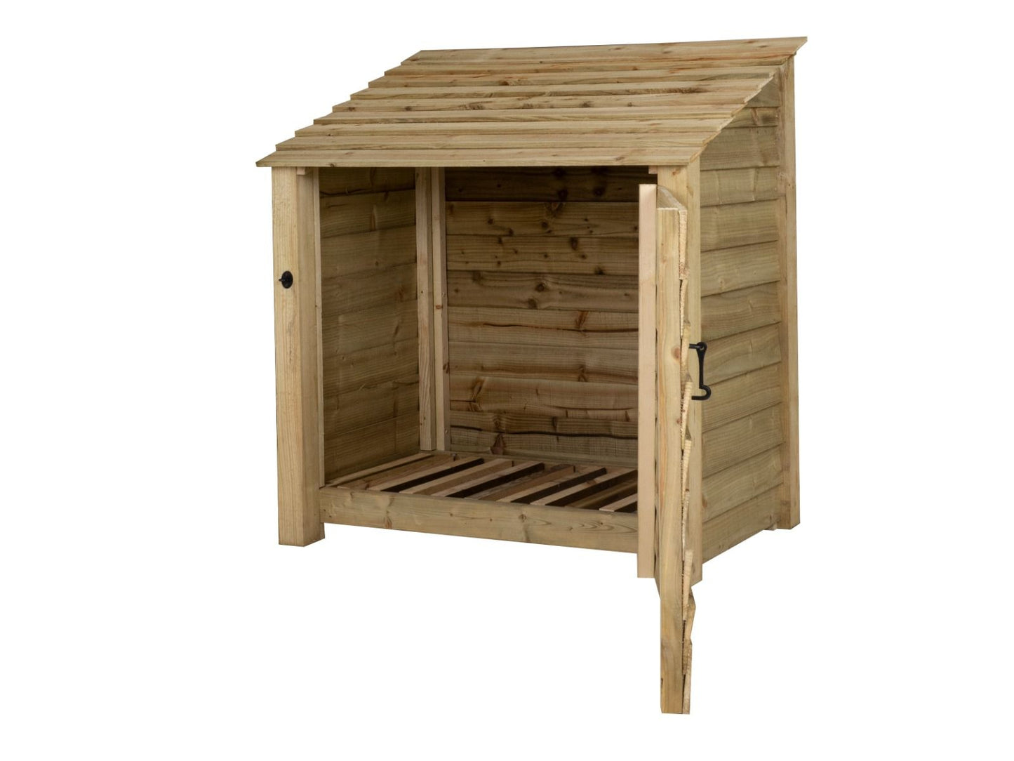 Wooden Log Store with Door W-119cm, H-126cm Or 180cm, D-88cm