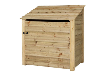 Wooden Log Store with Door W-119cm, H-126cm Or 180cm, D-88cm
