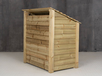 Wooden Log Store with Shelf W-119cm, H-126cm Or 180cm, D-88cm