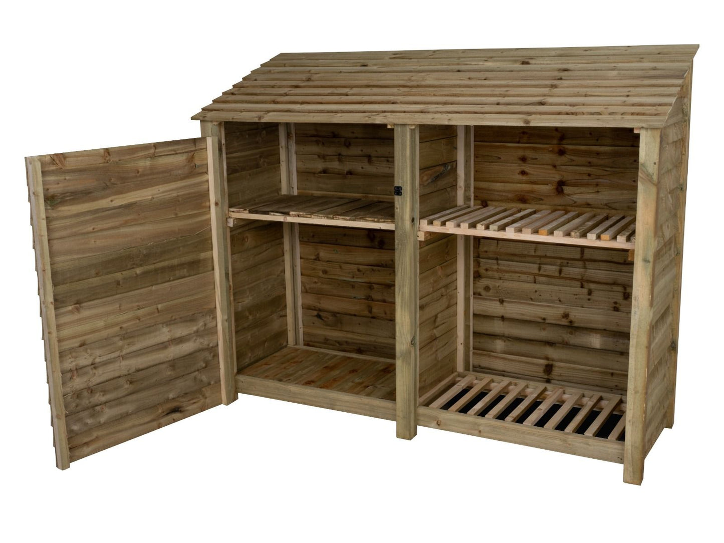 Wooden Garden Tool Storage with Shelf W-227cm, H-126cm or 180cm, D-88cm