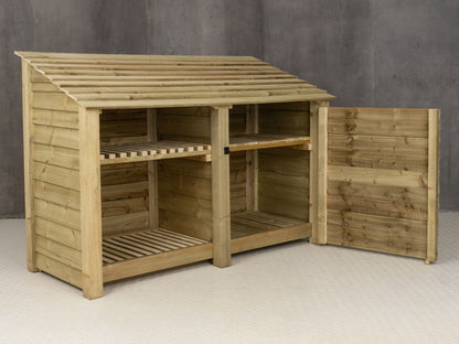 Wooden Garden Tool Storage with Shelf W-187cm, H-126cm or 180cm, D-88cm